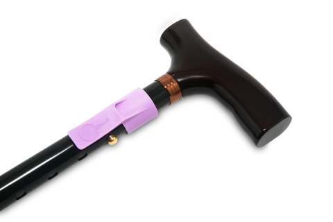 Walking Cane Clip by ClipsOnIt - Lilac - Colored Walking Stick Holder Attaches to Almost All Canes - Keep Your Cane Upright & Accessible - Clip to a Belt, Pocket, or Purse Strap & Keep Your Hands Free!